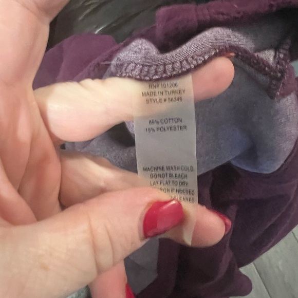 Soft Surroundings Fleece Cuddle Pullover Plus Size 3X Purple Style 29906 - Picture 4 of 5